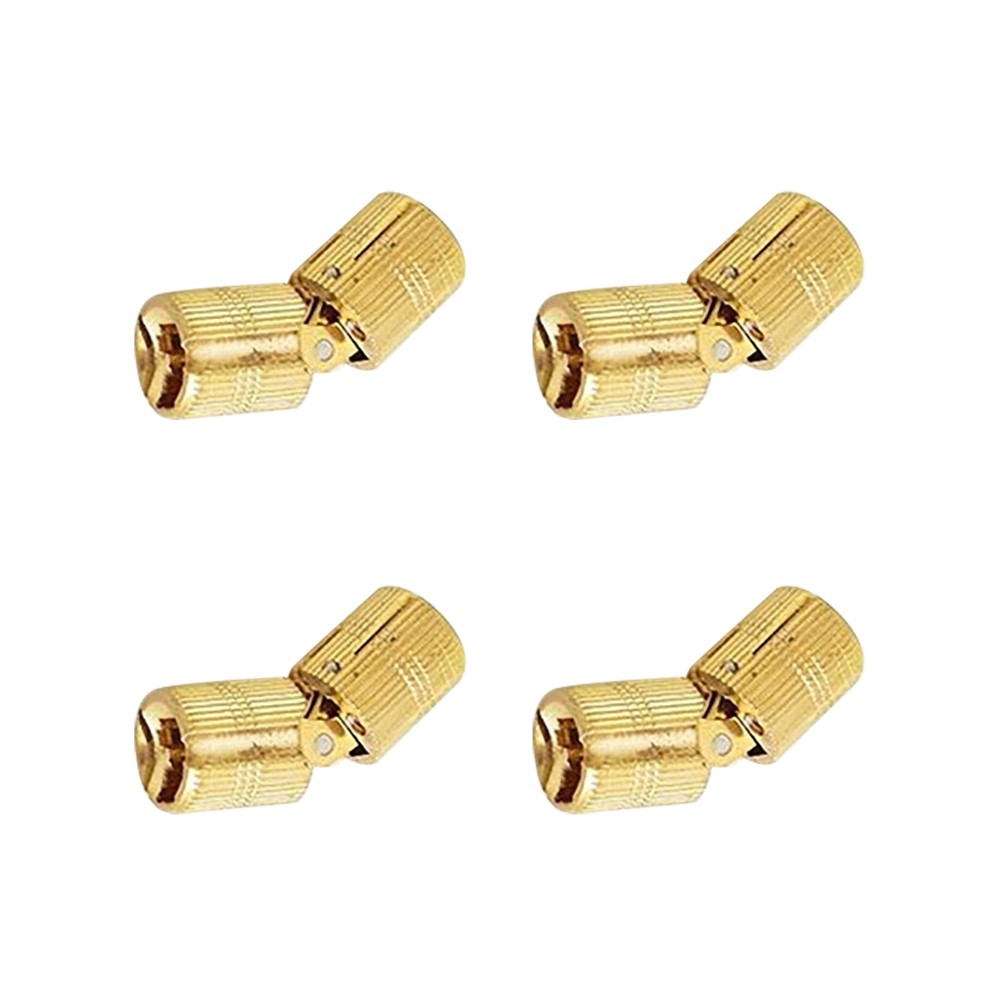 4Pcs Open Angle 180° 12mm Copper Invisible Hidden Hinges For Concealed Worktop g