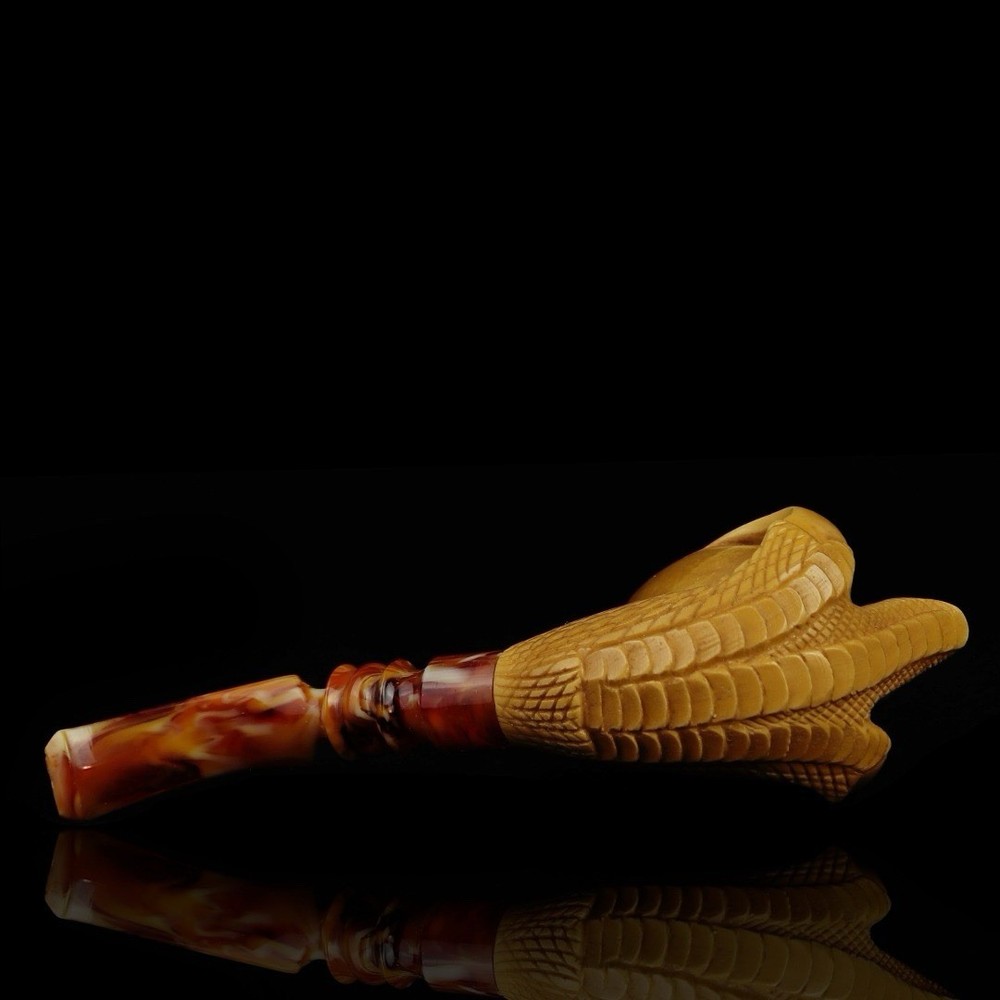 Smooth Eagle Claw Pipe New Block Meerschaum Handmade W Case#874