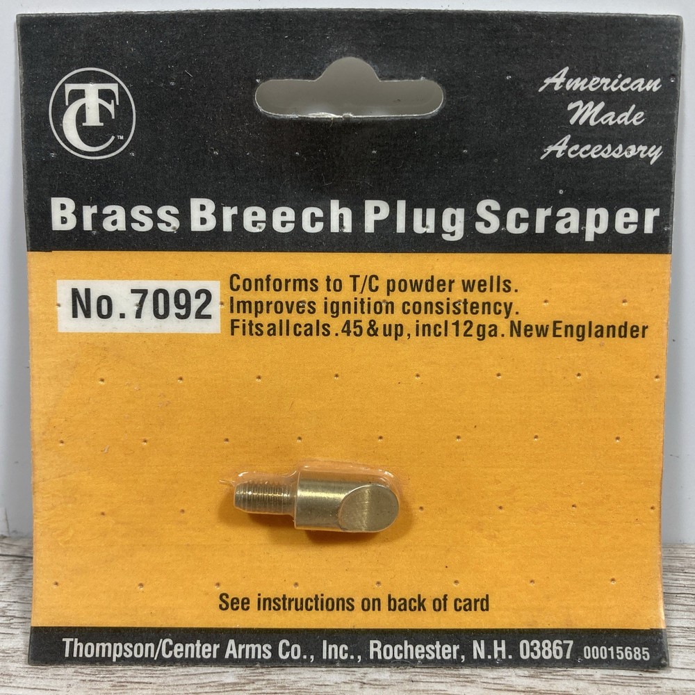 Thompson Center T/C Brass Muzzleloader Breech Plug Scraper 7092 12 Ga, .45 & Up