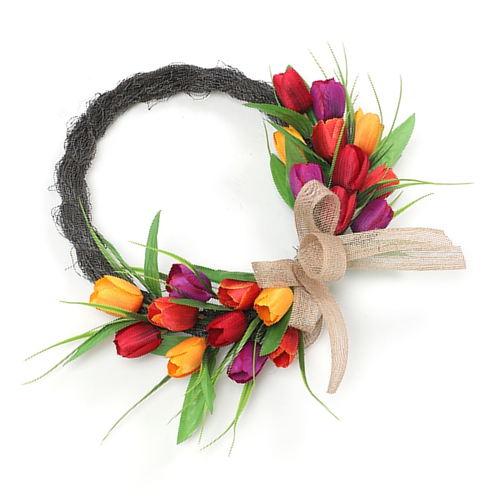 40cm Artificial Flower Wreath Elegant Spring Decor For Front Door Popular