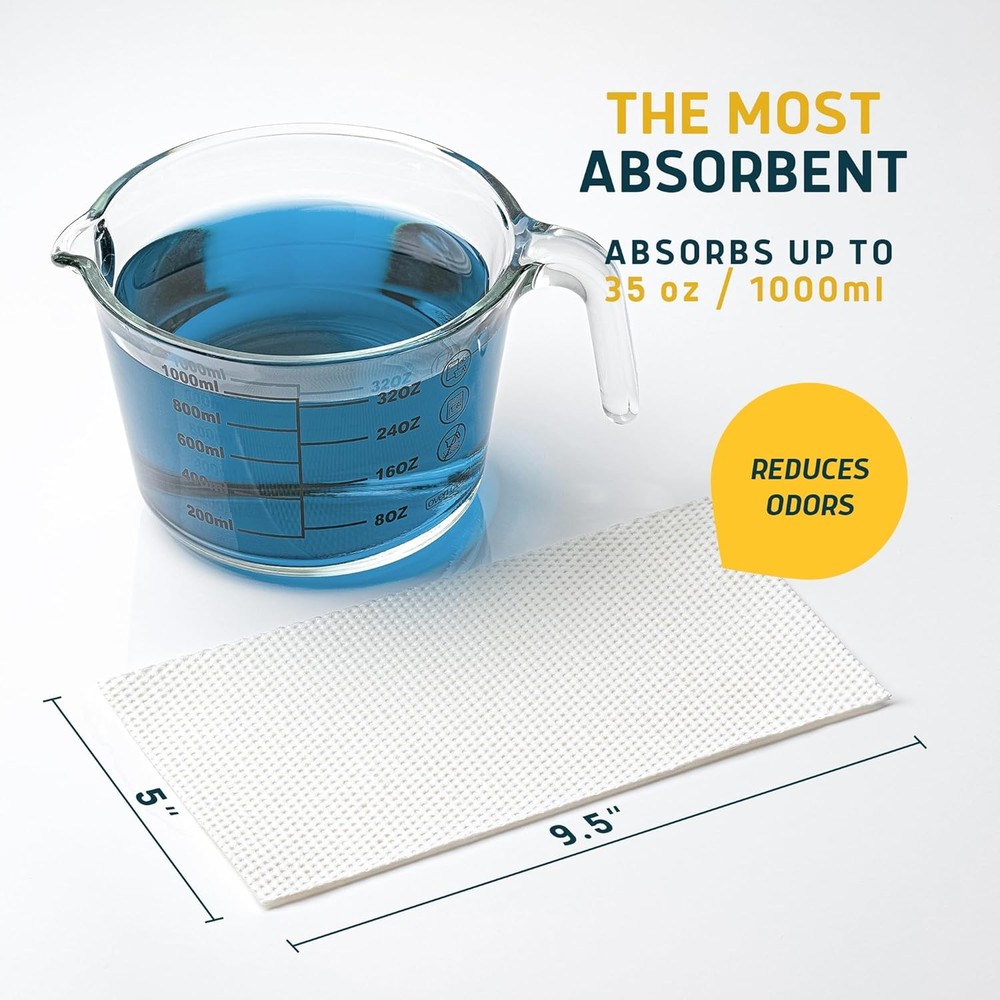 Commode Liners with Absorbent Pads 150 Count Lemon Scent Disposable Fit