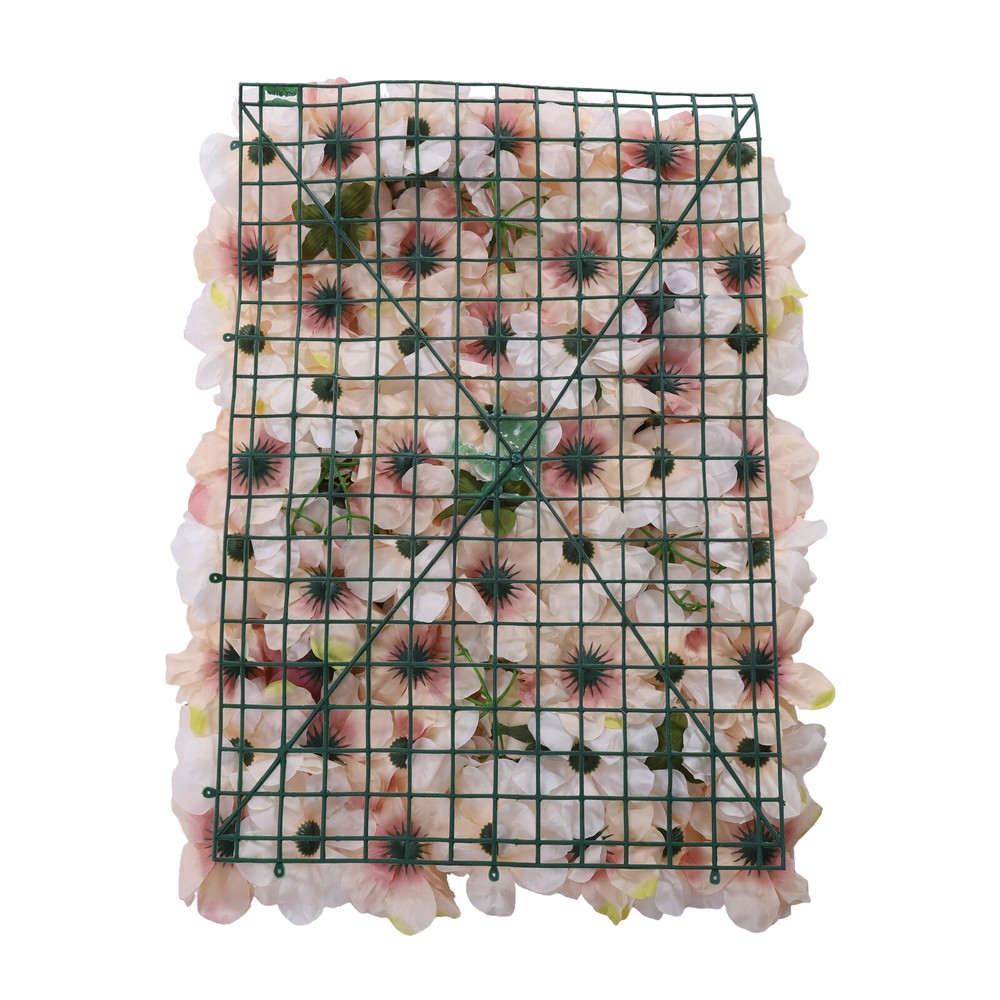 6 Pcs Panel Floral Backdrop Artificial Flower Wall Backdrop Silk Flower Wall