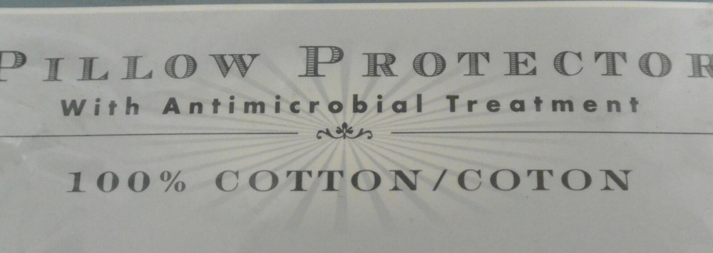 Bed Bath Beyond Cotton Standard Pillow Protector Cover W/Antimicrobial treatment