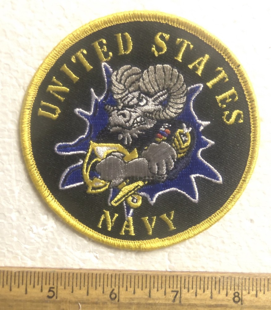United States Navy with Ram Embroidered Patch