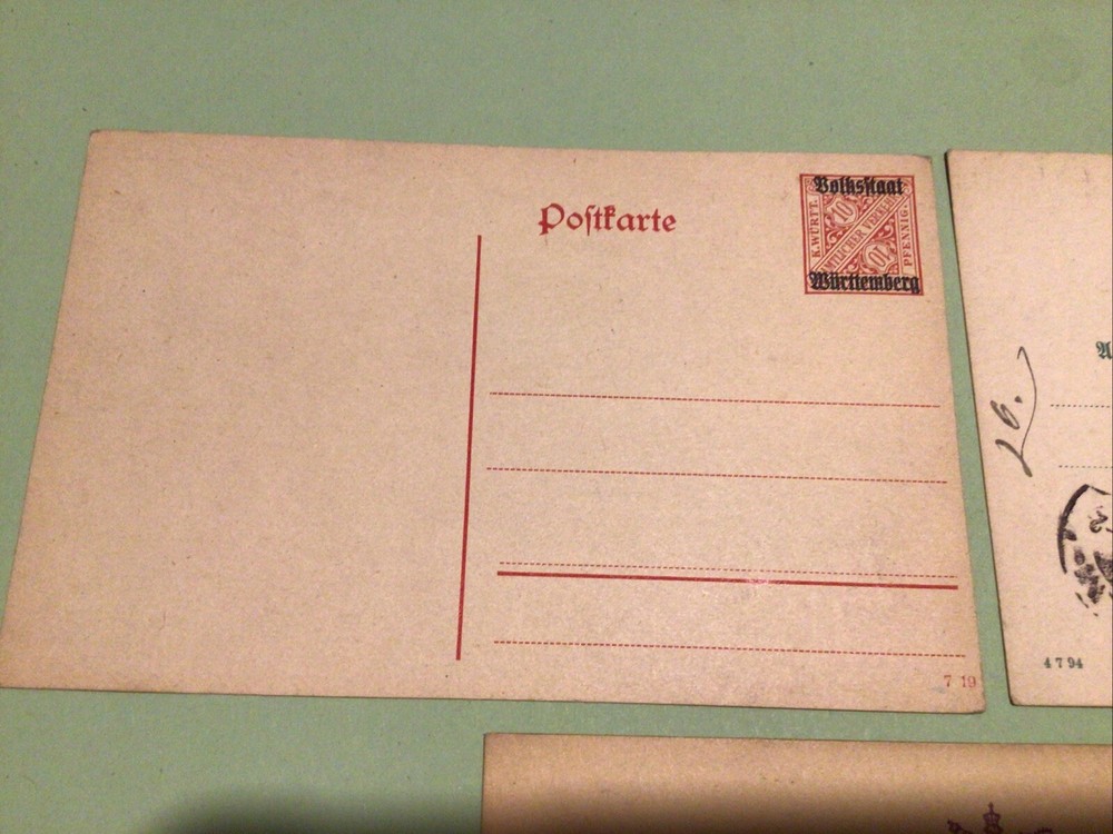 Germany Wurttemberg 3 Postcards A21820