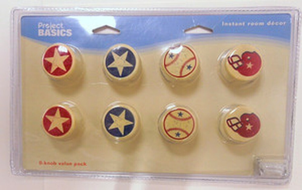 (5 Pack) (8 Pack) Vintage Look Sports Knob Combo