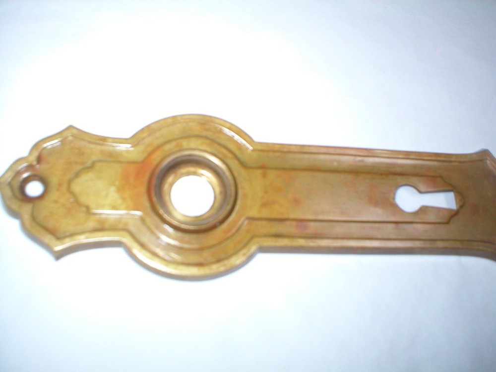 Antique Art Deco Era Solid Brass Door Plate