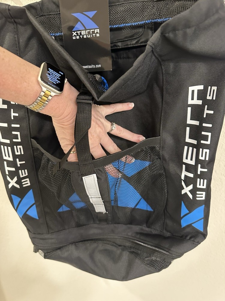 XTERRA Wetsuits Tri Pack Backpack Triathlon Transition Bag Black Blue NWT