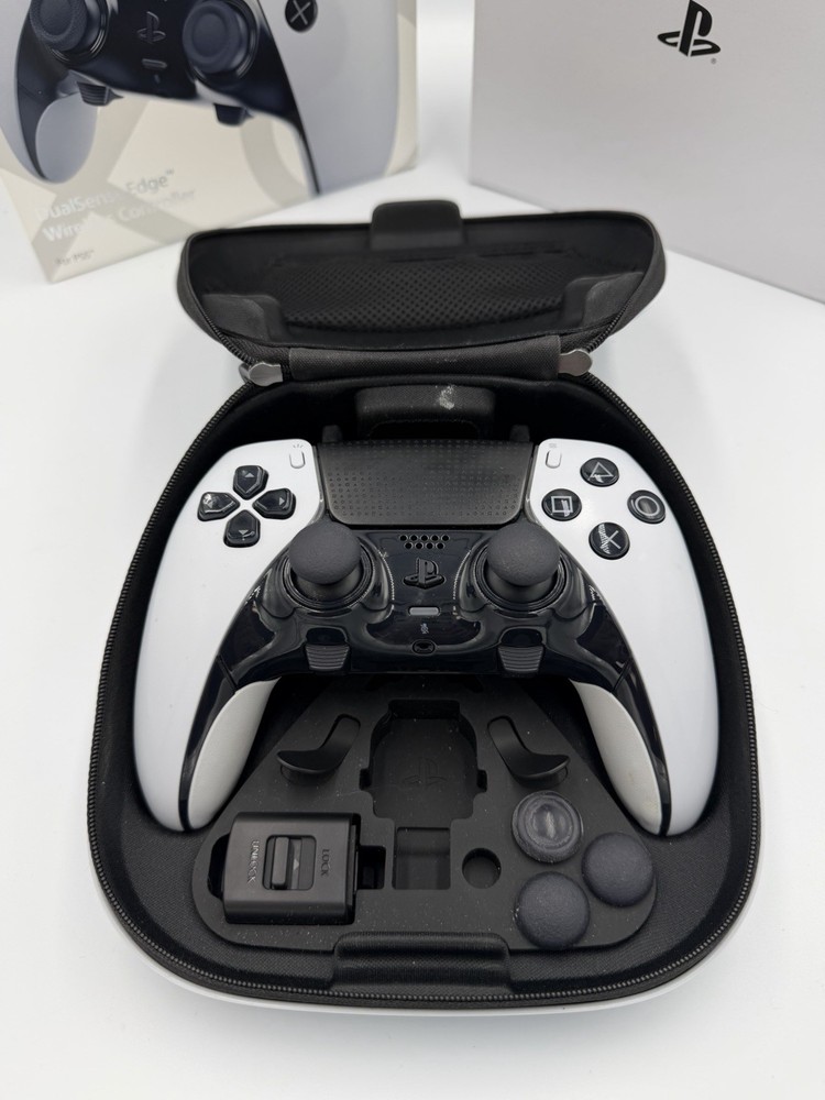 Sony DualSense Edge Wireless Controller White Black w/ Case for PS5
