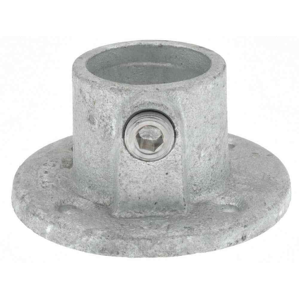PRO-SAFE Galvanized Structural Pipe Rail Fitting: Medium Flange for 1-1/4" Pipe