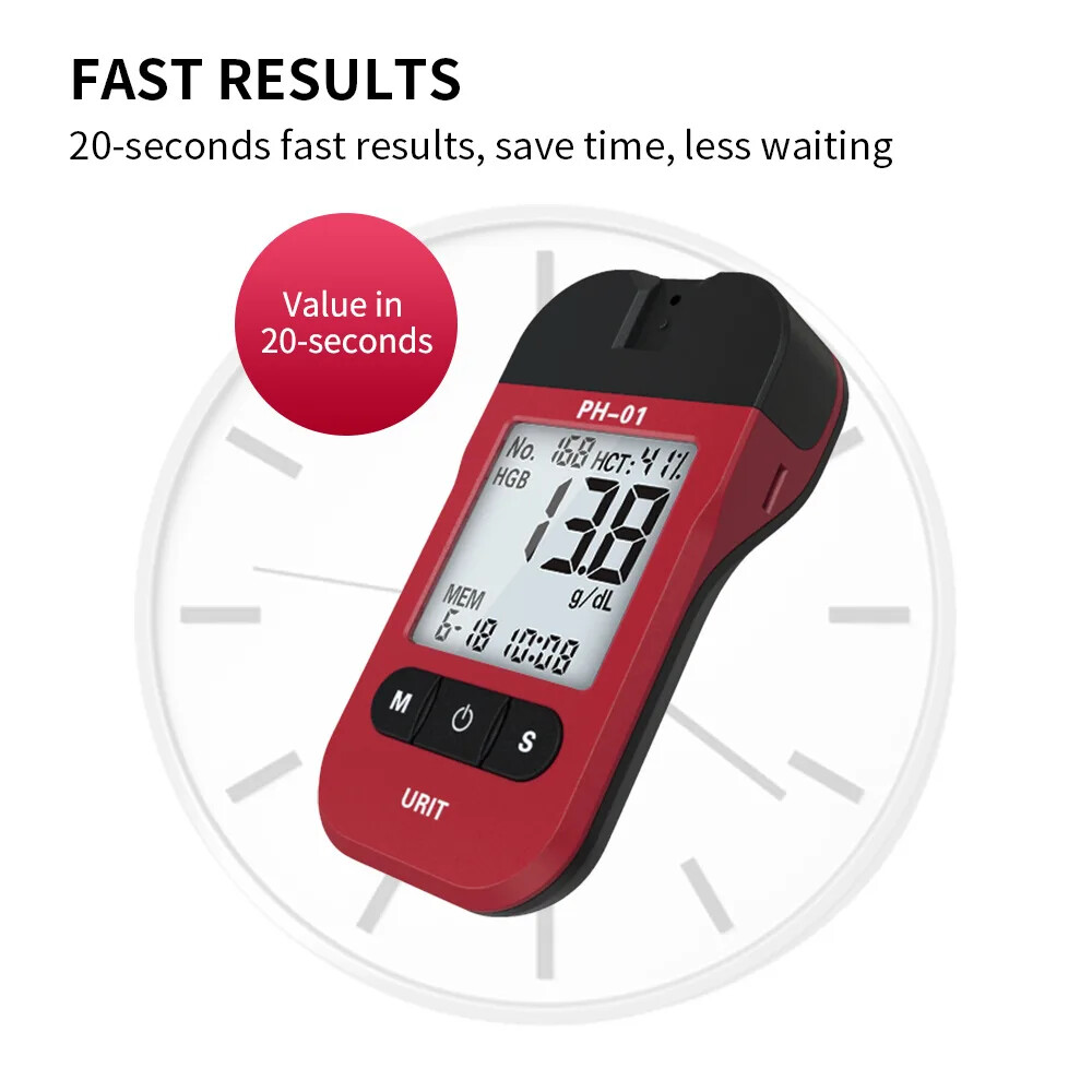 Fast Test Hemoglobin Analysis Tester Meter 50 Test Strip Hb Analyzer Tester bnh