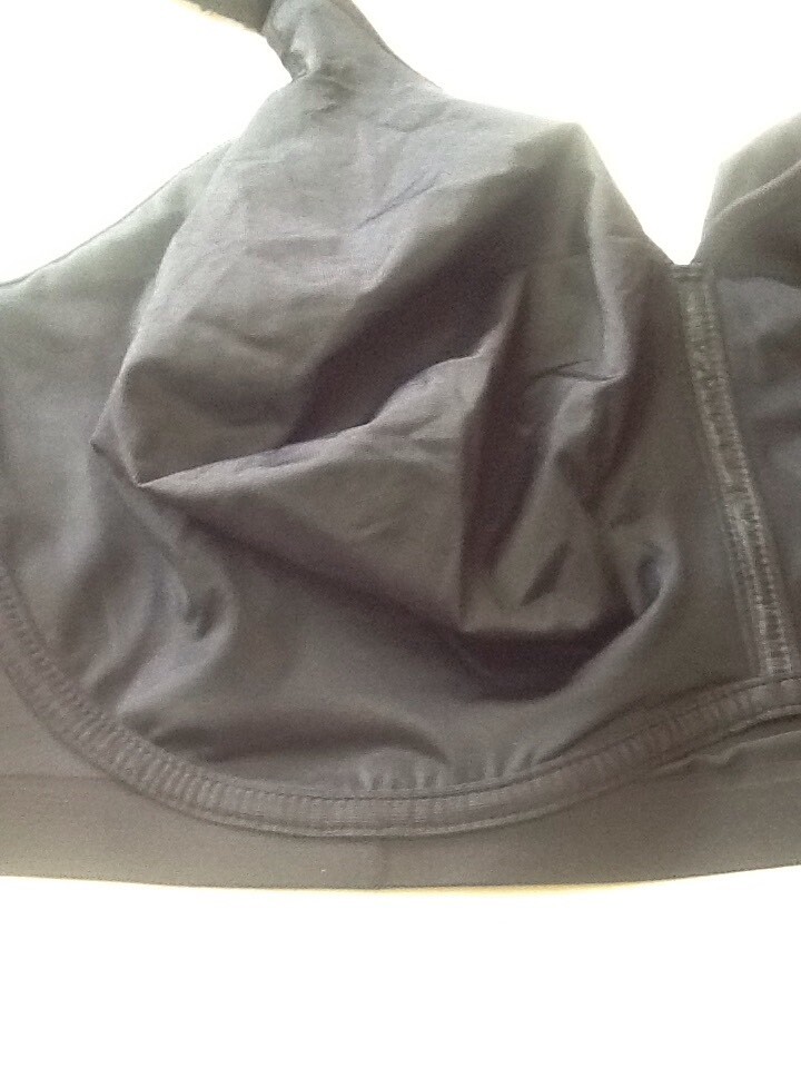 NWT Catherines No Wire Full Coverage Back Smoothing Bra Nylon Cup BLACK New