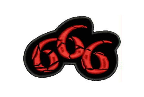 666 Evil Devil Beast Black Metal Biker Satanic - Sew-On biker patch