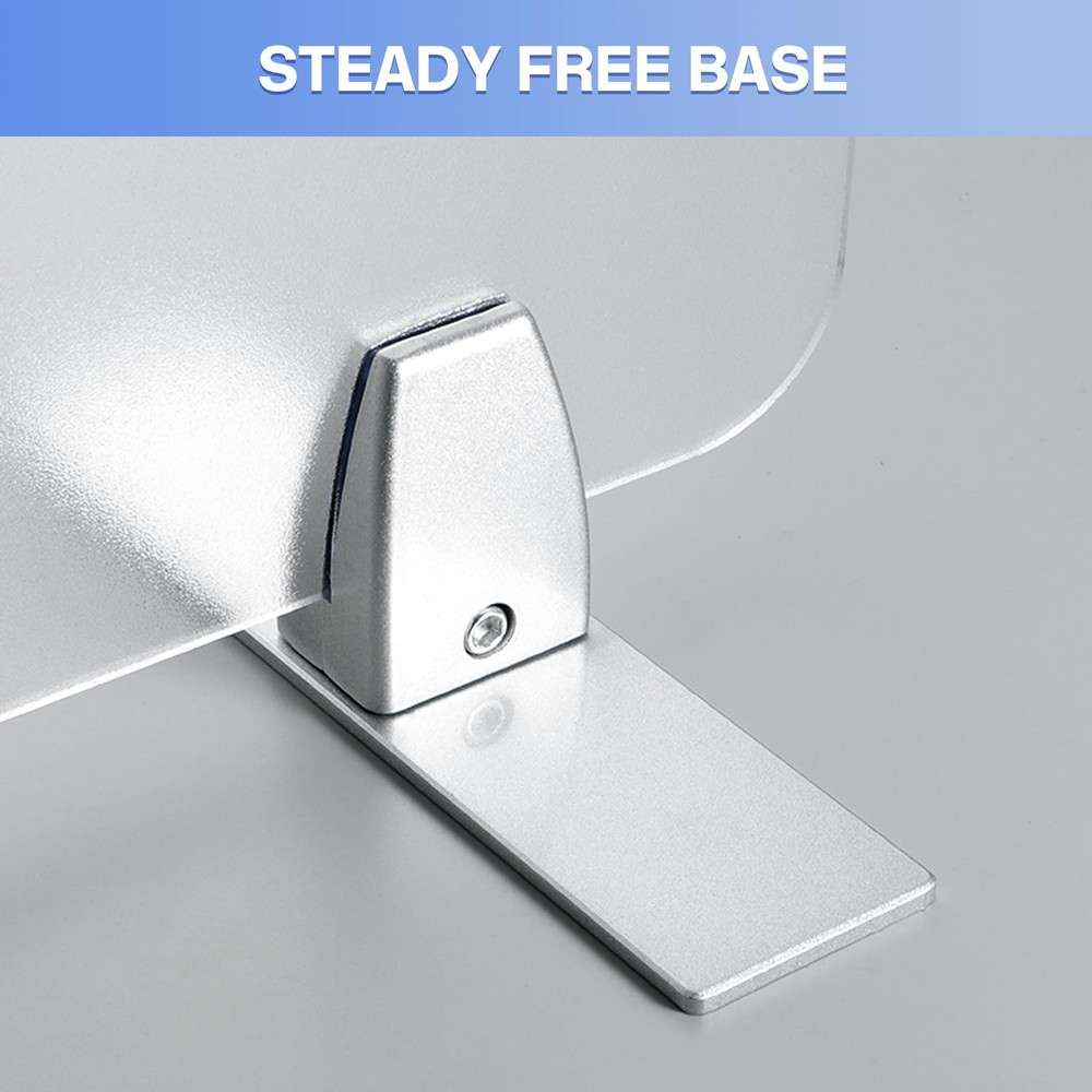 4 Packs Sneeze Guard Clamp Bracket, Sneeze Guard Shield Base for Countertop, Sti