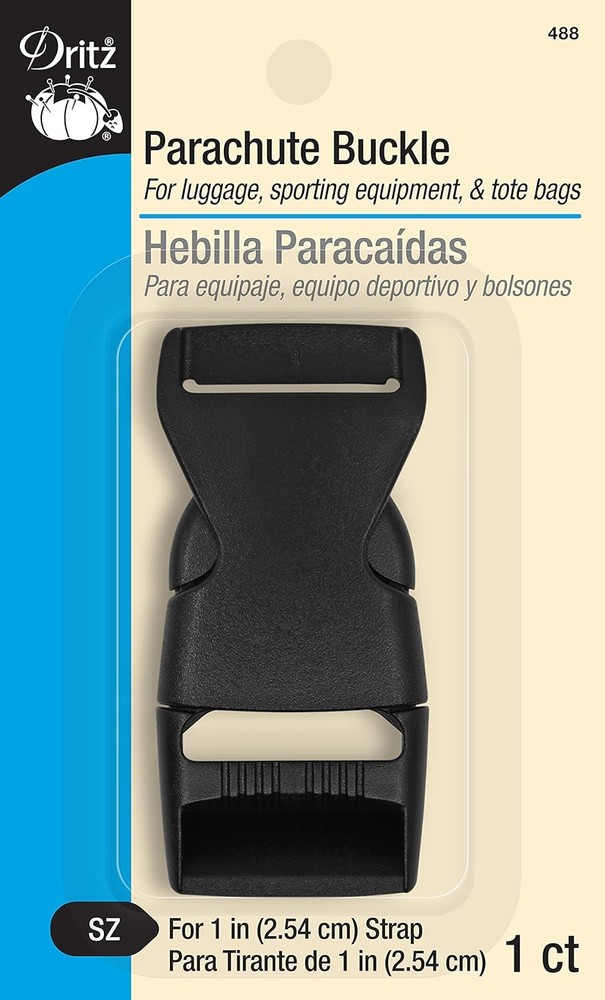 Dritz 479 Parachute Buckle for 1-Inch Strap, Black