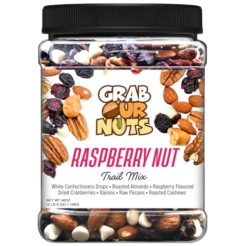 Grab Our Nuts Trail Mix Raspberry Nut 40oz Jar