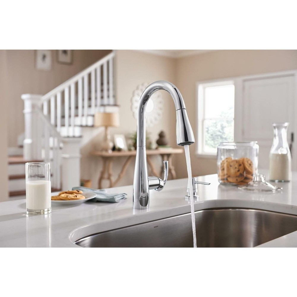 MOEN Essie 87014 Single-Handle Pull-Down Sprayer Kitchen Faucet with Reflex and