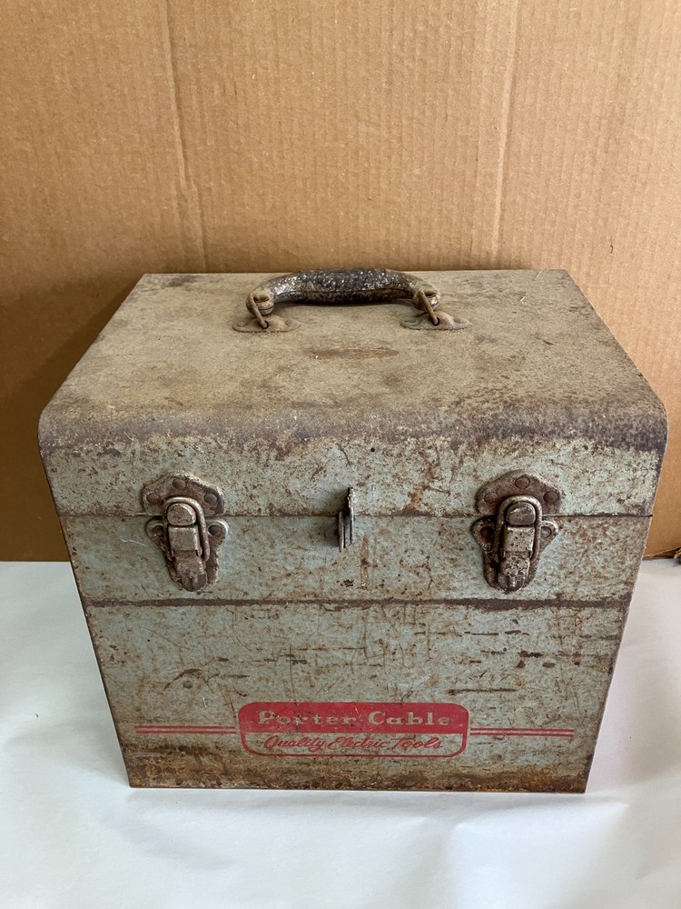 Vintage Porter Cable Speedmatic 507 Circular Saw Metal Tool Box Case EMPTY