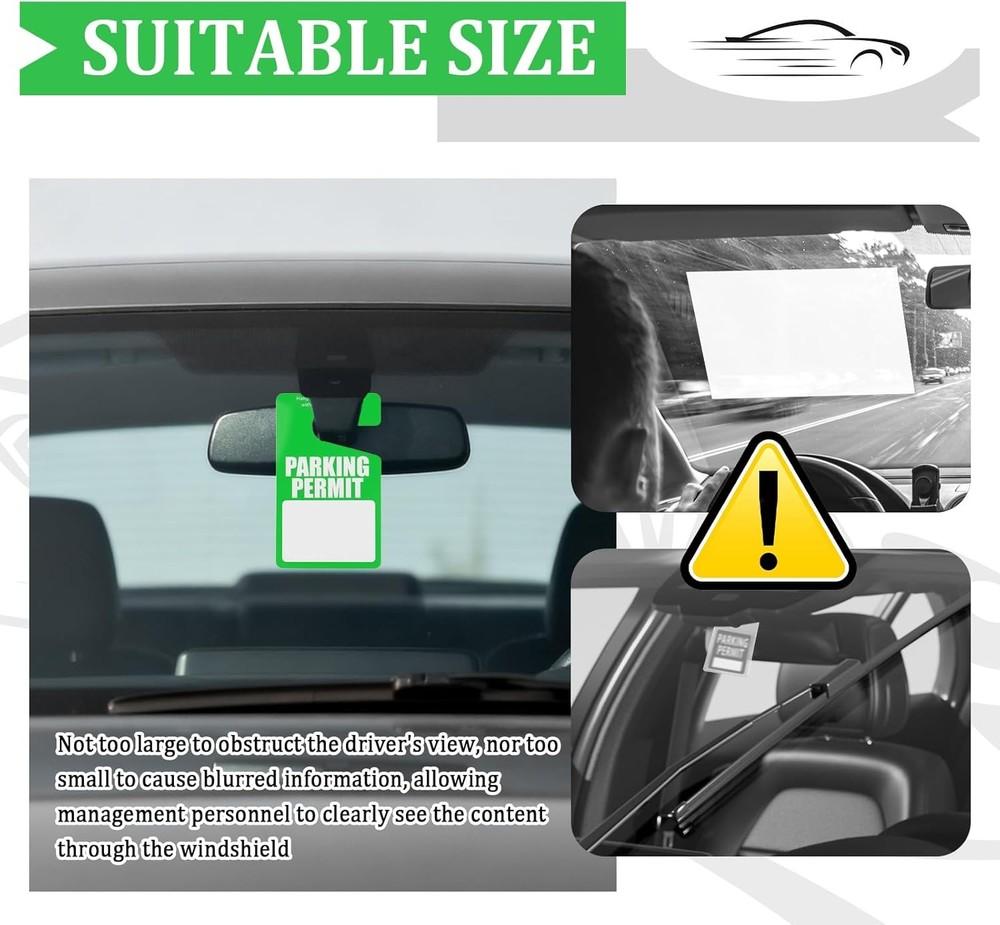 Reusable Parking Permit Hang Tag Placards