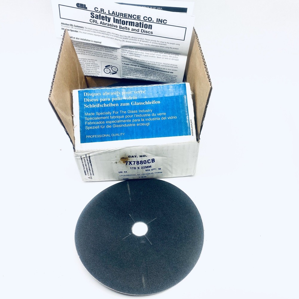 CRL 7X7880CB, 7" X 7/8" GRIT POLYESTER BACK SANDING DISCK ( 50 PACK )