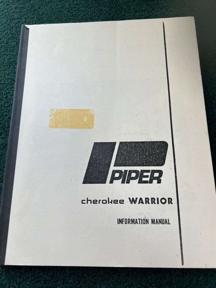 Piper Cherokee Warrior Information Manual
