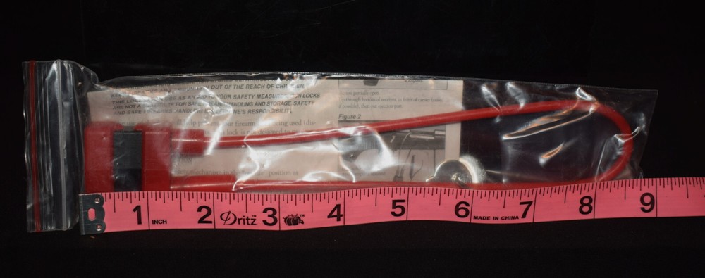 Gun Lock Cable ~ 9" long ~ 2 keys ~ W/Instructions ~ Original bag ~ Never Used