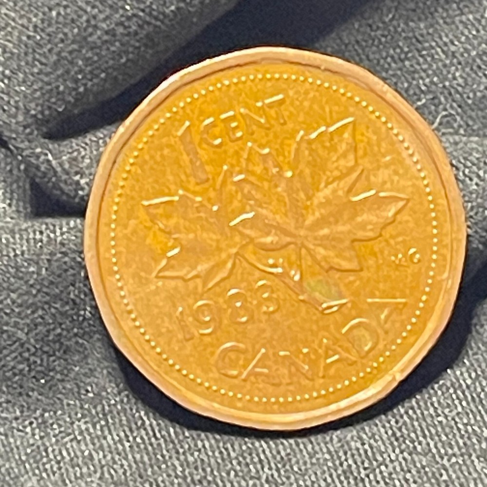 Canada 1983 1-cent Penny Maple Leaves 12-sided dodecagon
