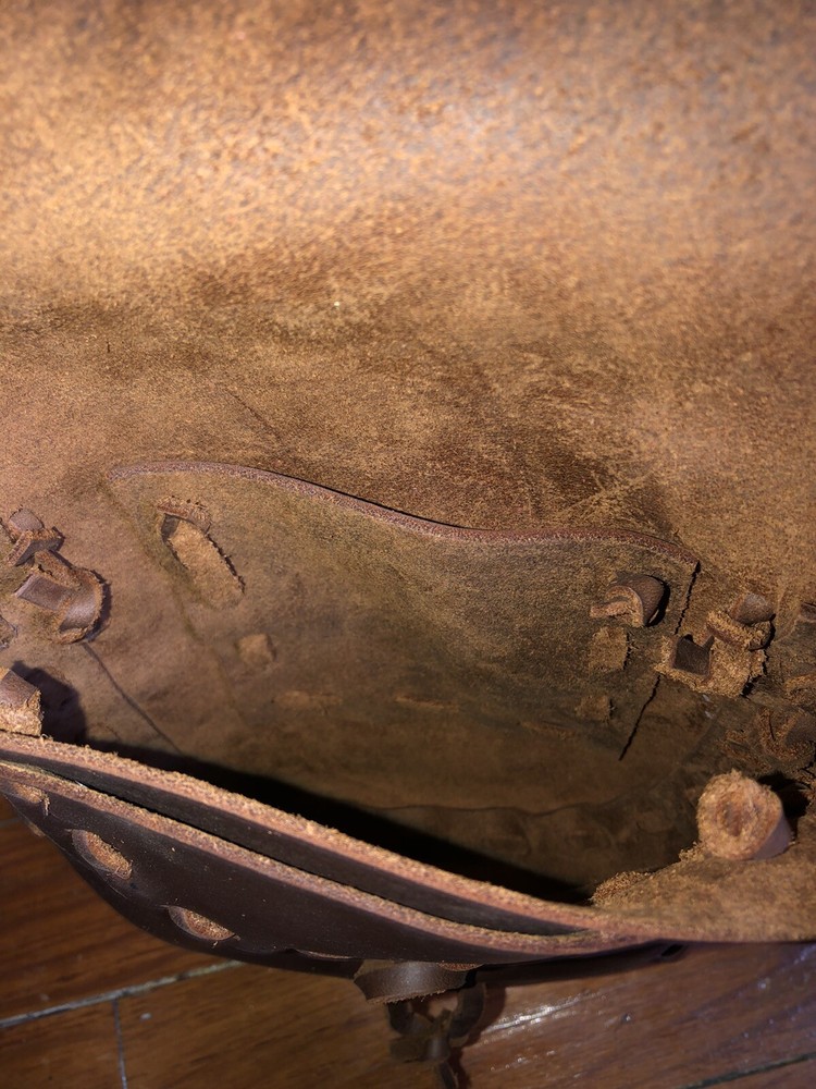 Handcrafted brown Leather Bag, muzzleloading hunting possible bag,black powder