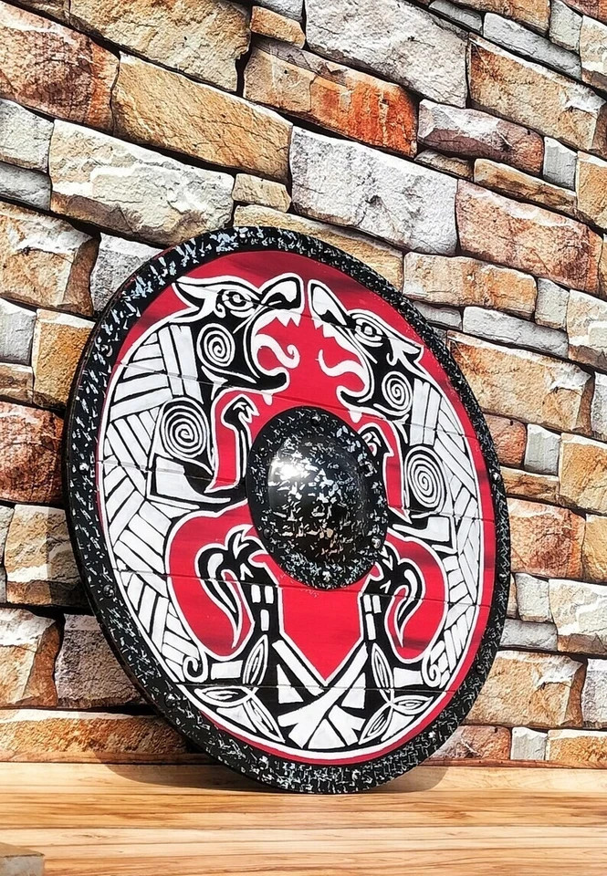 Medieval Dragon Viking Shield Authentic Wooden Warrior Shield