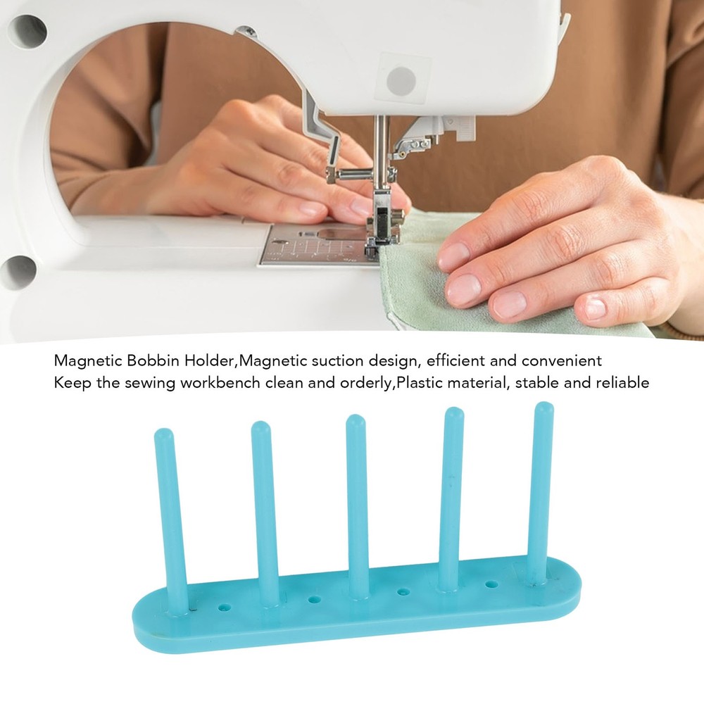 5 Column Magnetic Bobbin Holder Plastic Thread Bobbin Organizer Storage Rack