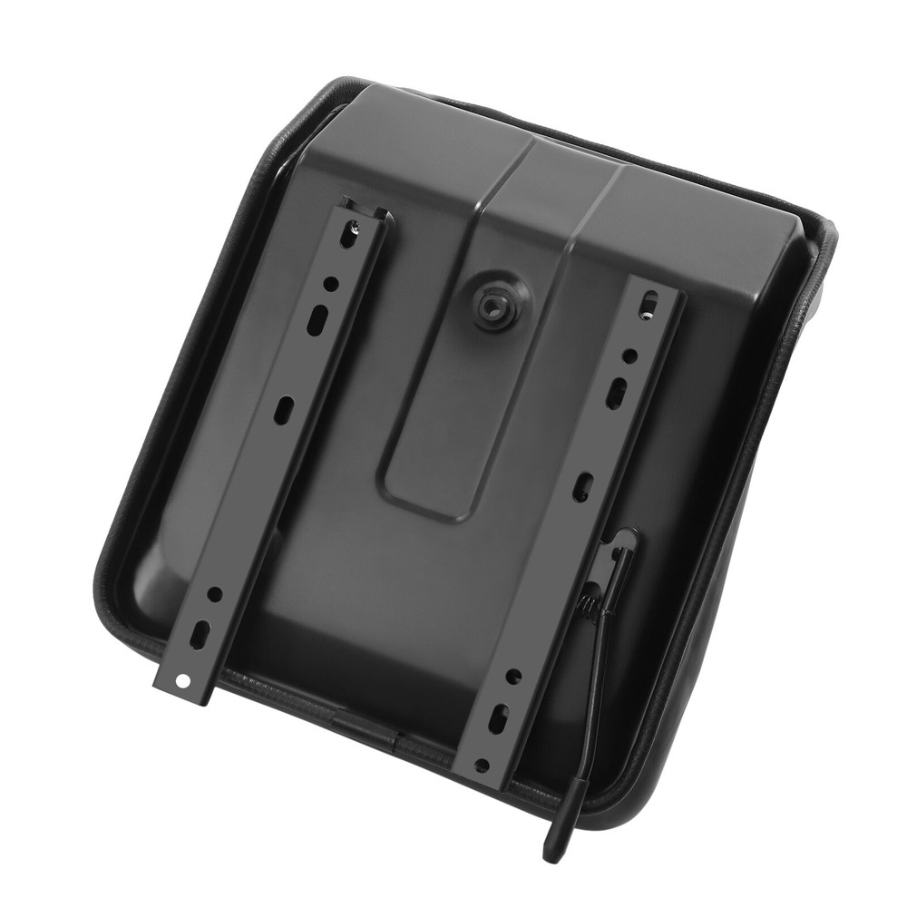 Universal Compact High Back Mower Seat Black Seat with Mounting Bolt Patterns