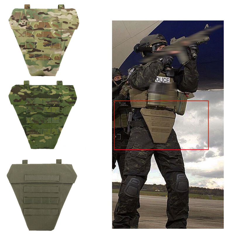 Tactical Vest Crotch Protect Baffle Bag  LAP Panel Lower Abdomen M