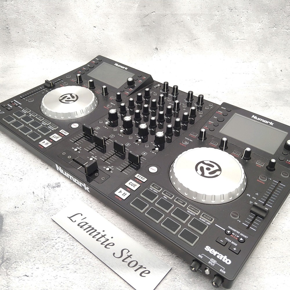 Numark NV 4-Deck Dual-Display USB DJ Controller Used Tested