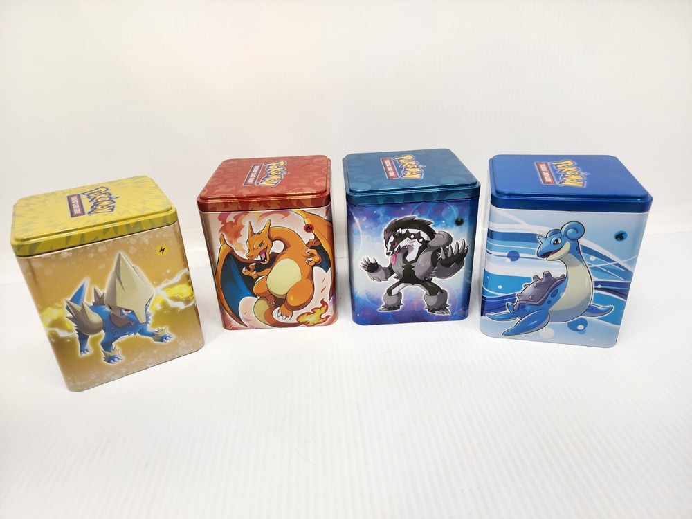 LOT OF 4 POKEMON Stacking Tins Empty