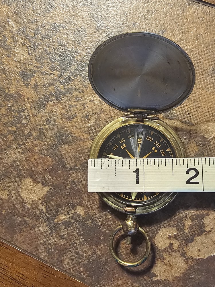 Vintage Compass with leather case marked JAPAN Great Condition