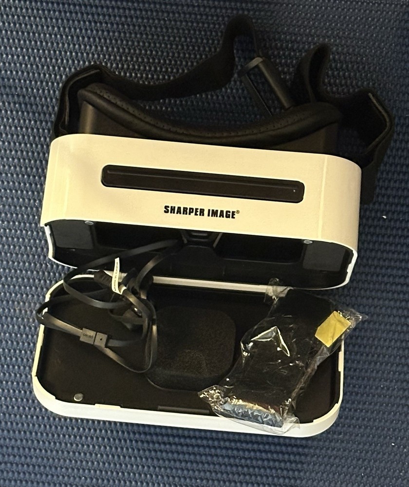 Sharper Image Smartphone 360 VR Headset with Controller and Integrated Earbuds