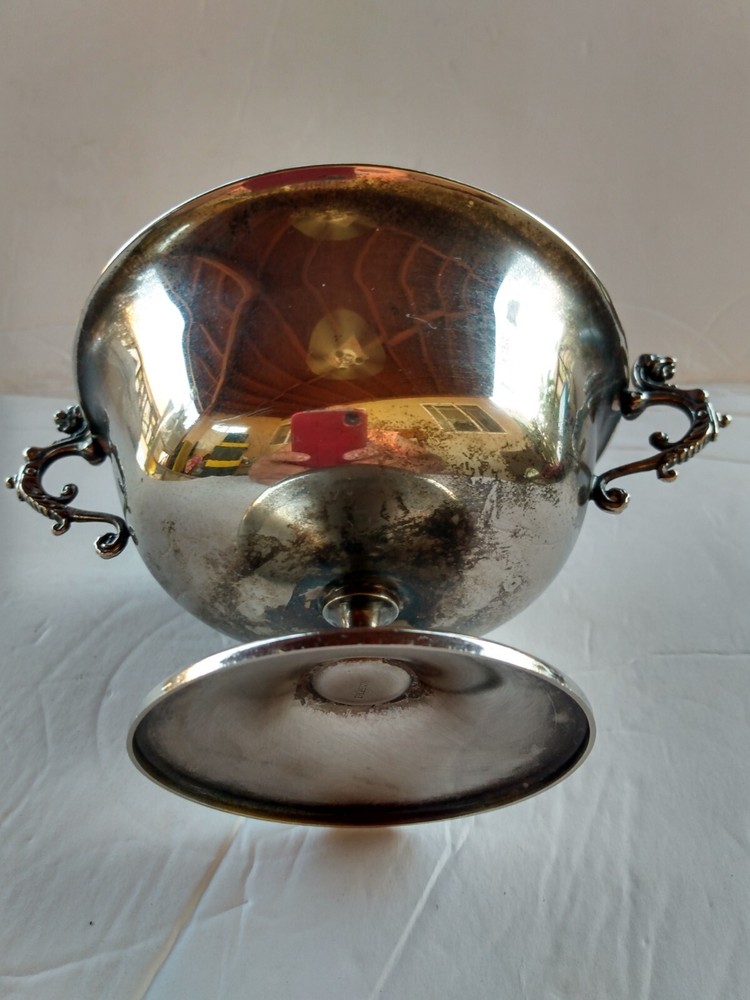 Eales 1779 Silver Plate Dragon Footed Bowl Candy Sugar