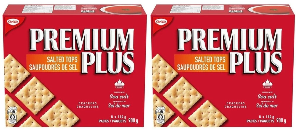 Premium Plus Salted Tops Crackers, 900g (2 Pack)