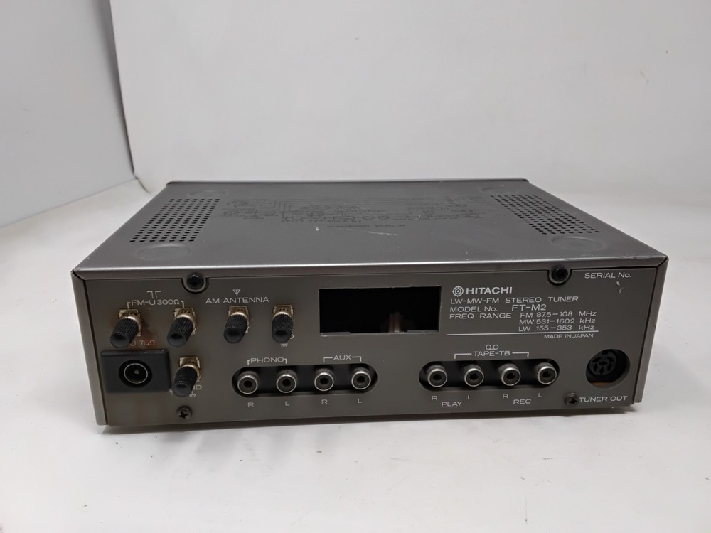 Hitachi LW-MW-FM Stereo Tuner FT-M2 Untested