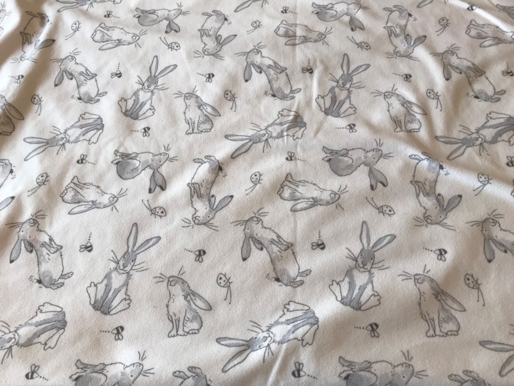Matalan unisex blanket white with rabbits