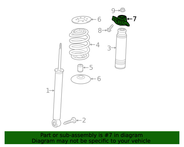 Genuine GM Shock Mount 13345955