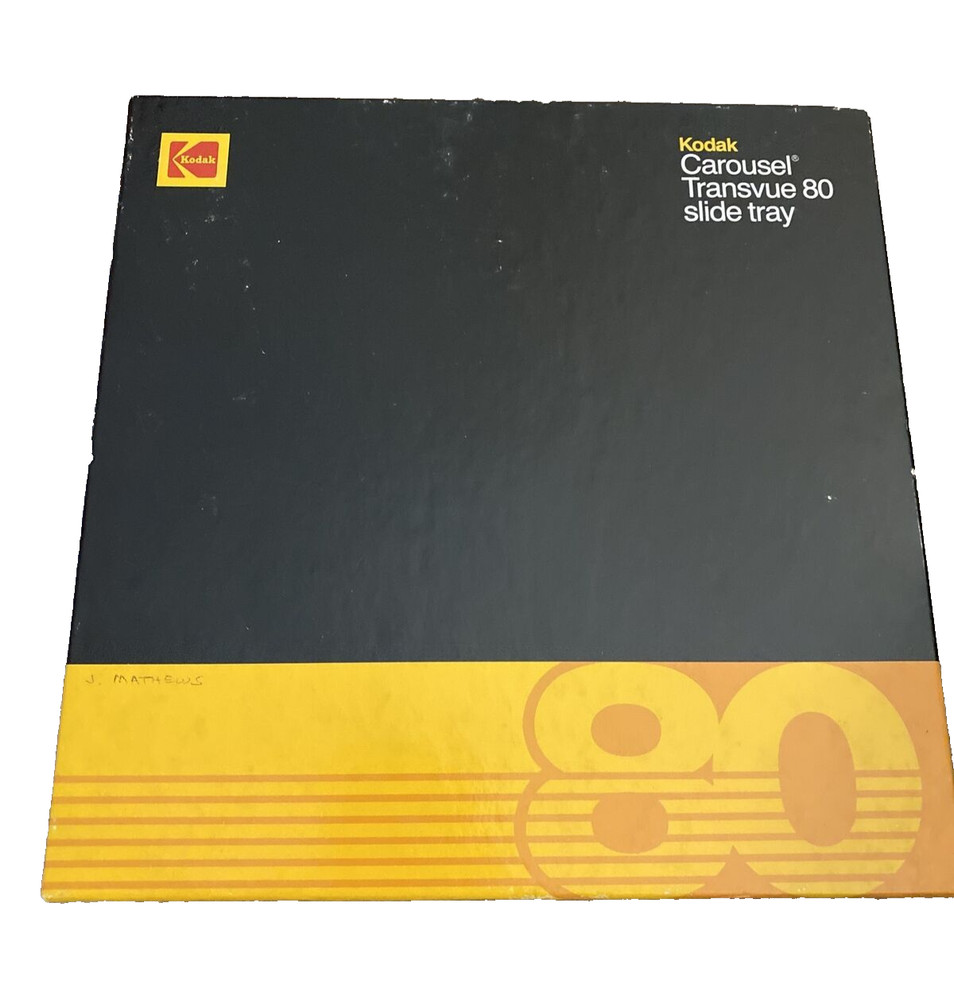 Kodak Carousel Transvue 80 35mm Slide Projector Tray Original Box Instructions