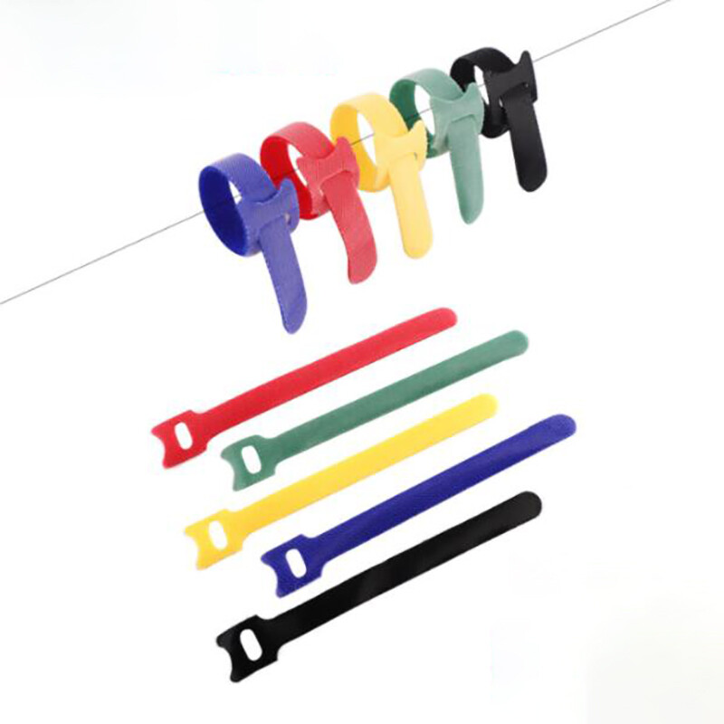Hook And Loop Cable Ties Straps Strapping Reusable Width 12mm Various Colours