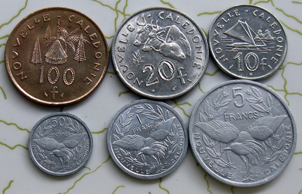 7COINS NEW CALEDONIA UNC 174-155