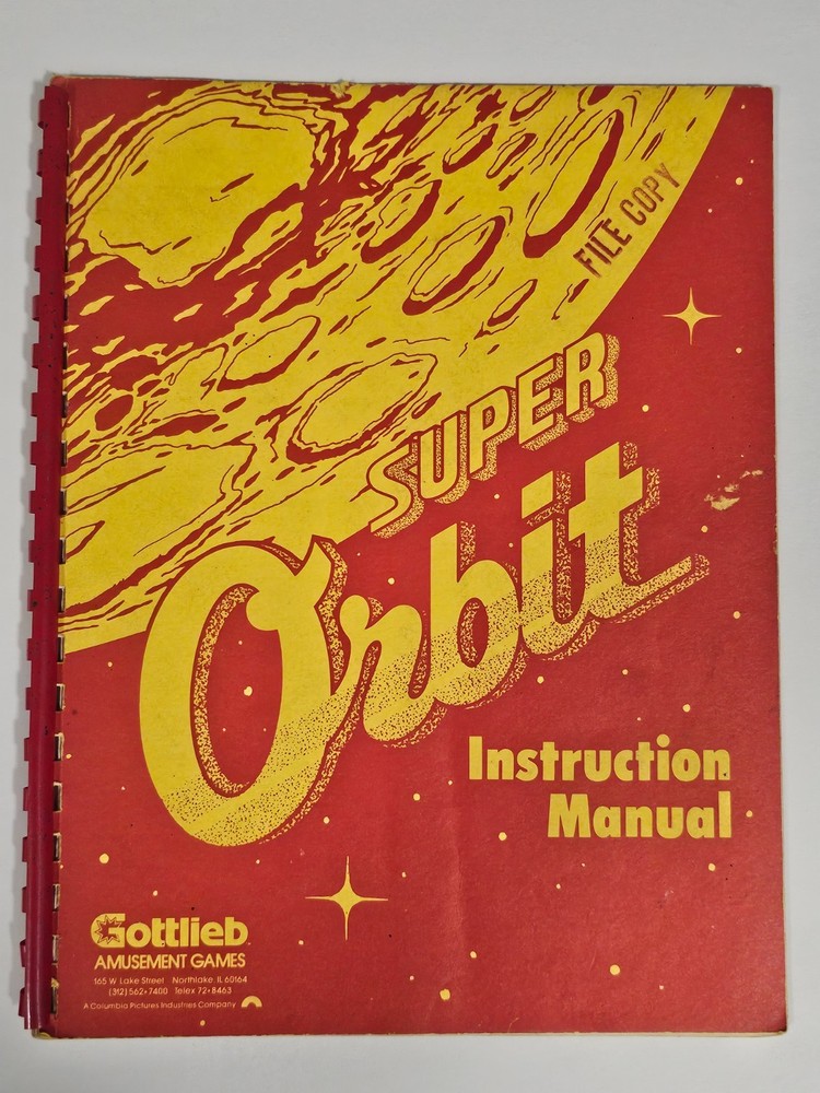 GOTTLIEB SUPER ORBIT PINBALL INSTRUCTION MANUAL