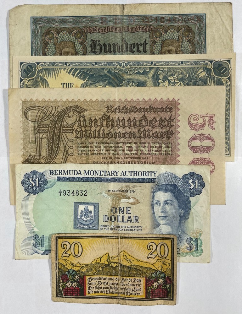 Mixed older foreign currency (#894) 15 diff. pcs.
