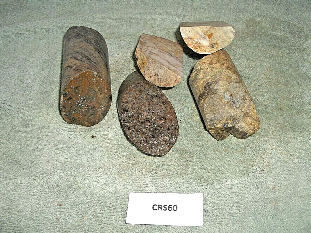 Split Core Samples From Alaska Gold Mine 5 Pieces Drill Core Samples CRS60