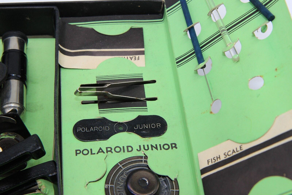 Vintage Gilbert Microscope Set No. 200 w/ Polaroid Junior