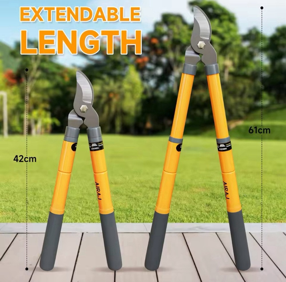 Pruning Shears Branches Scissors Hedges Adjustable Steel Shears