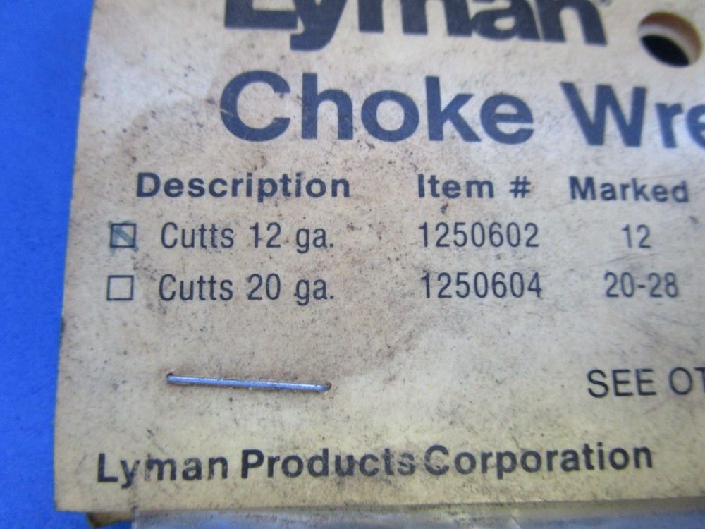 Lyman Cutts choke wrench new in package
